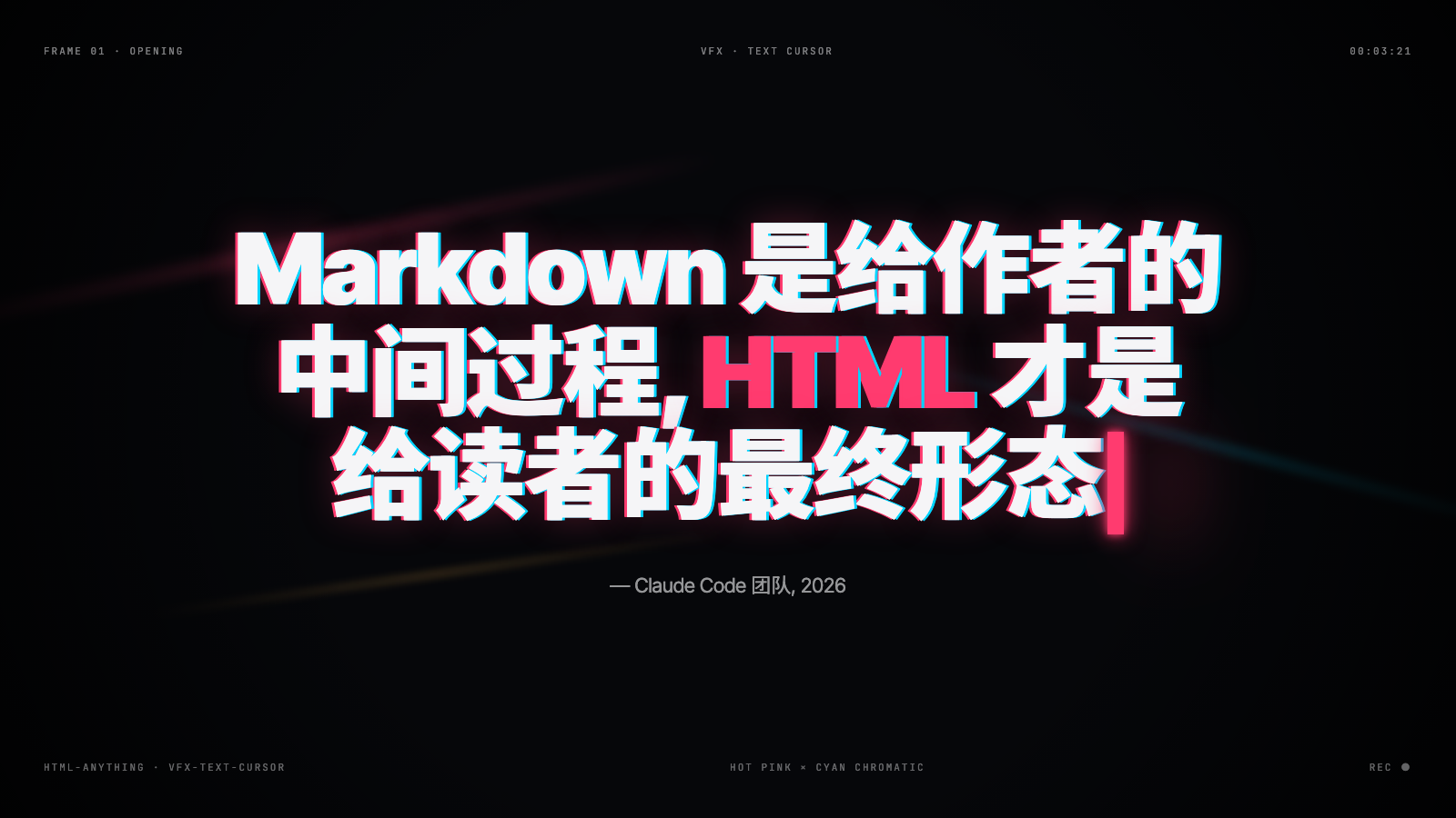 Prezto 生成的 VFX 标题 HTML 页面